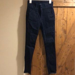 Express dark wash high-rise jeans